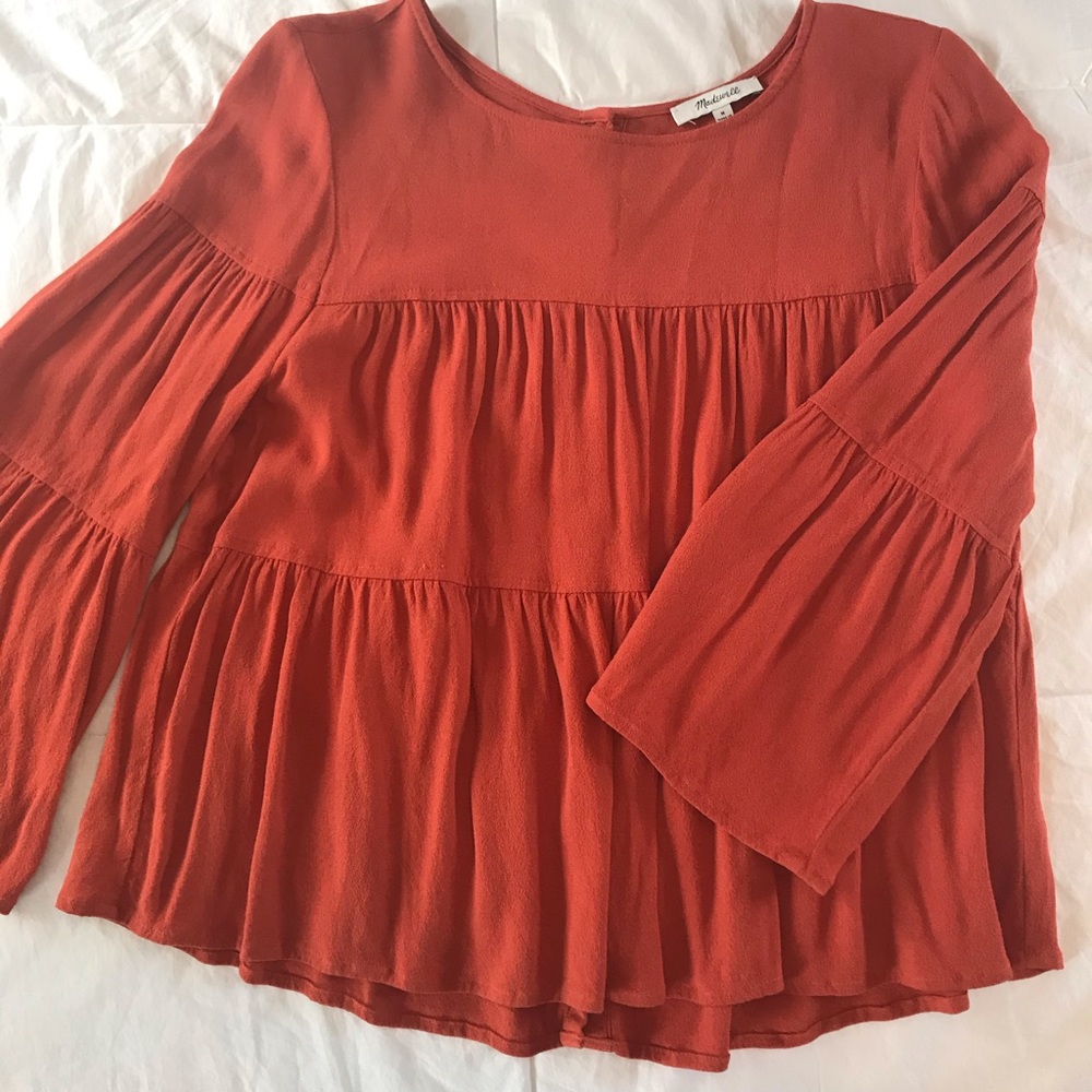 Madewell Tiered Button-Back Top
